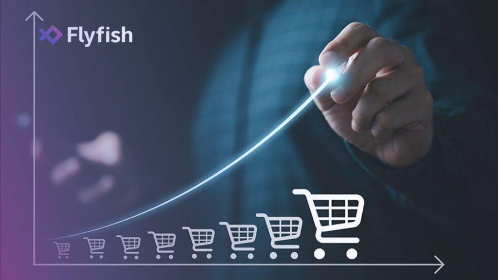 Man tracking digital growth in ecommerce sales.